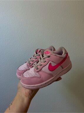 Nike Dunk Low Tripple Pink Toddler size 9C